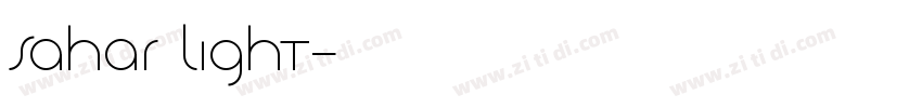 Sahar Light字体转换